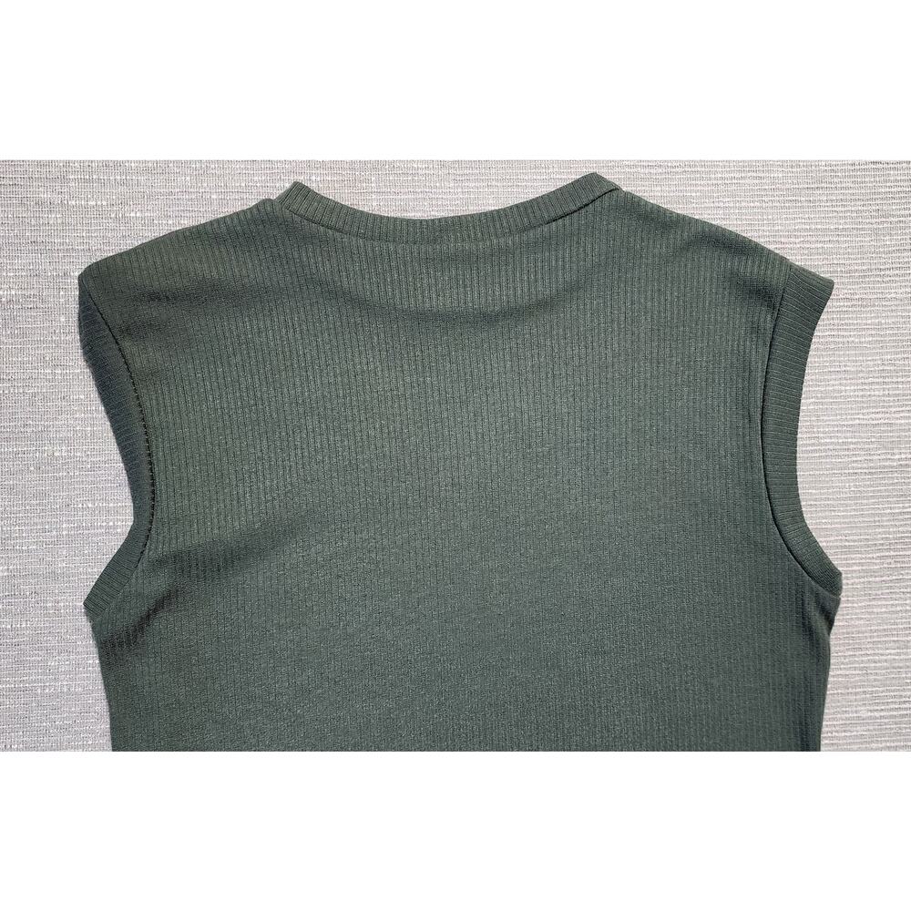 Blue Rain Francesca’s Ribbed Midi Dress Sleeveless Stretch Green Size L - Picture 11 of 16
